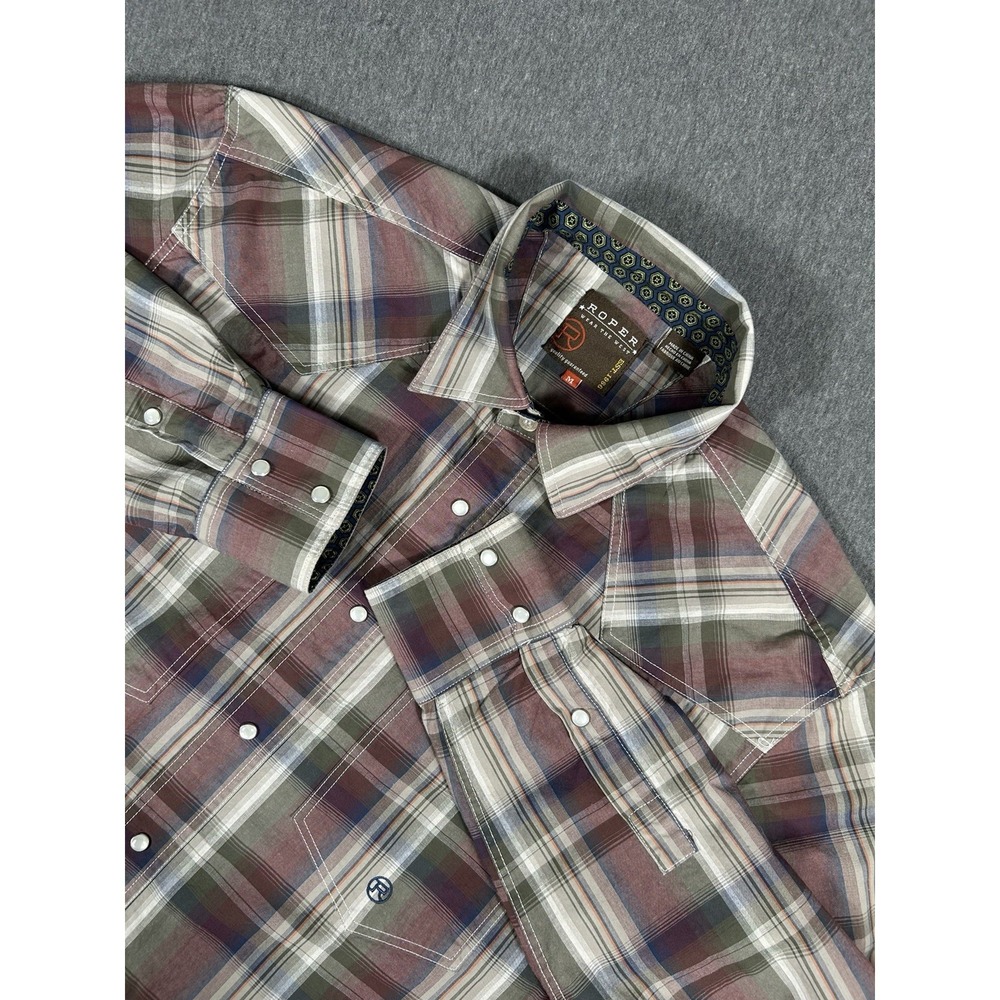 Roper Wear The West Men's Multi-Colored Plaid Pearl‎ Snap Western Shirt M